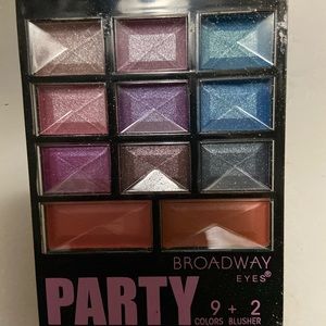 broadway eyes party 9 colors 2 brushes eyeshadow